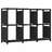 Unidade de prateleiras 6 cubos 103x30x72,5 cm tecido preto