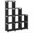 Unidade de prateleiras 9 cubos 103x30x107,5 cm tecido preto