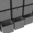 Unid. prateleiras 15 cubos c/ caixas 103x30x175,5cm tecido preto