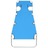 Espreguiçadeira Dobrável C/ Almofada Cabeça Aço Azul Turquesa