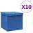 Caixas de Arrumação com Tampas 10 pcs 28x28x28 cm Azul