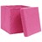 Caixas de arrumação com tampas 4 pcs 28x28x28 cm rosa