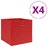 Caixas Arrumação 4 pcs Tecido-não-tecido 28x28x28 cm Vermelho