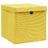 Caixas de arrumação com tampas 4 pcs 28x28x28 cm amarelo