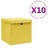 Caixas de Arrumação com Tampas 10 pcs 28x28x28 cm Amarelo