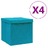 Caixas de Arrumação com Tampas 4 pcs 28x28x28 cm Azul-bebé