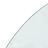 Placa de Vidro Semicircular para Lareira 1200x500 mm