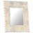 Espelho 50x50 cm Madeira de Mangueira Maciça Branco