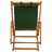Cadeira de praia dobrável madeira eucalipto maciça/tecido verde