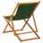Cadeira de praia dobrável madeira de eucalipto e tecido verde