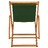 Cadeira de praia dobrável madeira de eucalipto e tecido verde