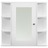Armário espelhado para casa de banho 66x17x63 cm MDF branco
