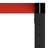Estrutura banco de trabalho 80x57x79 cm metal preto e vermelho