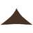 Para-sol Estilo Vela Tecido Oxford Triangular 4x4x5,8m Castanho