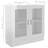 Armário vitrine 82,5x30,5x80 cm contraplacado branco brilhante
