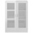 Armário vitrine 82,5x30,5x115 cm contraplacado branco brilhante
