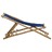 Espreguiçadeira de Bambu e Lona Azul-marinho