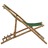 Espreguiçadeira de Bambu e Lona Verde