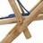 Cadeira de Descanso Reclinável Bambu e Tecido Azul-marinho