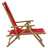 Cadeira de Descanso Reclinável Bambu e Tecido Vermelho
