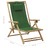 Cadeira de Descanso Reclinável Bambu e Tecido Verde