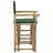 Cadeiras de Realizador Dobráveis 2 pcs Bambu e Tecido Verde