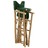 Cadeiras de Realizador Dobráveis 2 pcs Bambu e Tecido Verde