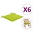 Almofadões Cadeira Jardim 6pcs 50x50x4cm Tecido Verde Brilhante