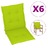Almofadões P/ Cadeiras de Jardim 6 pcs 100x50x4 cm Verde-claro