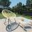Cadeira de Baloiço Lua para Jardim Vime Pe Bege