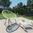Cadeira de Baloiço Lua para Jardim Vime Pe Verde