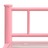 Mesa Cabeceira 45x34,5x60,5cm Metal Rosa e Vidro Transparente
