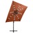 Guarda-sol Cantilever C/ Poste e Luzes LED 250 cm Terracota