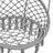 Cadeira de Baloiço em Rede 80 cm Cinzento