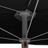 Guarda-sol Semicircular com Mastro 180x90 cm Preto