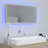 Espelho de Casa de Banho LED 90x8,5x37cm Contraplacado Castanho