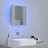 Armário Espelhado Casa de Banho LED 40x12x45 cm Cinza Cimento