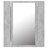 Armário Espelhado Casa de Banho LED 40x12x45 cm Cinza Cimento