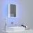 Armário Espelhado Casa de Banho LED 40x12x45cm Branco Brilhante