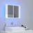 Armário Espelhado Casa de Banho LED 60x12x45cm Branco Brilhante