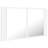 Armário Espelhado de Casa de Banho LED 80x12x45 cm Branco