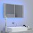 Armário Espelhado Casa de Banho LED 80x12x45 cm Cinza Cimento