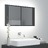Armário Espelhado Casa de Banho LED 80x12x45 cm Cinza Brilhante