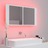 Armário Espelhado de Casa de Banho LED 90x12x45 cm Branco