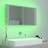 Armário Espelhado Casa de Banho LED 90x12x45 cm Cinza Cimento