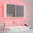 Armário Espelhado Casa Banho LED 90x12x45 cm Branco Brilhante