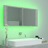 Armário Espelhado Casa de Banho LED 100x12x45cm Cinza Cimento