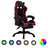 Cadeira Gaming Luzes LED Rgb Couro Arti. Vermelho Tinto/preto