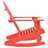 Cadeira de Jardim Adirondack de Baloiço Abeto Maciço Vermelho