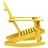 Cadeira Adirondack de Baloiçar P/ Jardim Abeto Maciço Amarelo
